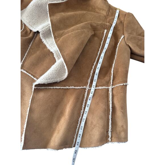 Prana Townie Jacket Faux Suede Sherpa Lined Large - Picture 5 of 7